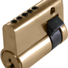 Euro Profile Single Cylinder 7-Pin MXA2 Proprietary, 606/US4 Satin Brass