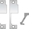 Faceplate 4-7/8in x 1-1/4in for Sargent 8100, 8200, 9200 Mortise Locks, 8500 Series, 630/US32D Stainless Steel