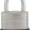 Laminated Steel 1-1/2in Wide, Shackle - 1/4in Diameter and 1in Vertical Clearance, Keyed Different, Carded