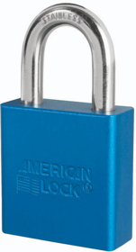 Padlock 1-1/8in Shackle Blue Zero-Bitted