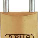 Brass Padlock 1-3/4in Wide - SFIC Small Format IC Prep, Less Core, Shackle - 5/16in Diameter and 1in Vertical Clearance, Boxed