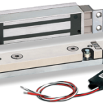 006130_L.png 2000lbs HiShear Single Door Concealed Electromagnetic Lock, External Electronics, Fits in 7/8in to 1-1/8in Deep Inverted Top Channel, 12/24VDC, 628/US28 Satin Aluminum
