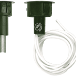 1in Diameter Recessed (Flush Mount) Magnetic Contact Switch Set, Dual Function, 12in Leads, Open or Closed Loop, SPDT, UL Listed, White