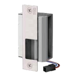 Electric Strike for Mortise Locks (No Deadbolt), 12/24 AC/DC, FS Fail Safe/FSE Fail Secure, Latchbolt Position Monitor, Faceplate 4-7/8in x 1-1/4in, 630/US32D Stainless Steel