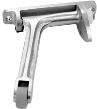 Gravity Door Coordinator for Pairs of Doors, Size 5-3/8in W x 7in L, 626/US26D Satin Chrome
