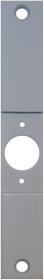 Mortised Door Conversion Edge Filler Plate with 1 Latch Hole for Latch, 8in x 1-1/4in, Prime Coated