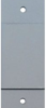 Mortised Door Conversion Edge Filler Plate with 2 Latch Holes CTC 4in, 8in x 1-1/4in, PC Prime Coated Gray