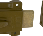Rim Lock - Single Cylinder, Heavy-Duty Deadlatch, Rim Cylinder, Para Keyway, 5-Pin, 2 Keys, Sprayed Brass