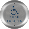 Push Plate 4.5in Round Logo/Text