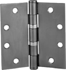 5-Knuckle Hinge, Standard Weight, Full Mortise, Ball Bearing, 4.5in x 4.5in (4545), Steel Base, Non-Removable Pin, 652/US26D Satin Chrome