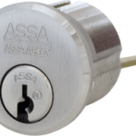 Twin 1-1/8in Rim Cylinder, Horizontal Tailpiece, (Sub-Assembled Without Sidebar), 605/US3 Bright Brass