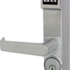 Trilogy T2 Keypad Narrow Stile Lever Trim for use with Adams Rite 4700/4500/4900, Schlage C Keyway, Weather Proof, 100 Users, No Audit or Scheduled Events, 626/US26D Satin Chrome