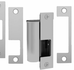 009042_L.png Fire Rated Electric Strike 12/24VDC, FSE, Complete Electric Strike Kit Includes Smart PAC, LB and DB Faceplates (4-7/8in x 1-1/4in), Mortise/Cylindrical/ Deadbolts/Rim Exits, 630/US32D Stainless Steel
