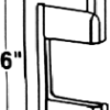 Faceplate 6-1/2in x 1-3/4in, Rim Exits and Surface Vertical Rod Exits, Aluminum Jambs, 7000 Series, 630/US32D Stainless Steel