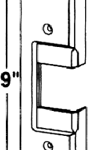 Faceplate 9in x 1-3/4in x 1/2, Rim Exit Devices, Aluminum Jambs, Includes Keeper Pocket Adapter, 7000 Series, 630/US32D Stainless Steel
