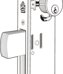 1-1/2in Backset Deadbolt, 1-1/4in x 8in Faceplate ANSI Prep, Fits Hollow Metal or Wood Doors, 695/SP313 Anodized Dark Bronze