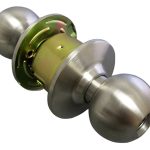 LSDA GRADE 2 ENTRY KNOB BALL LESS LATCH BRIGHT STAINLESS STEEL LESS CYLINDER 009310 - 100B32LLLC