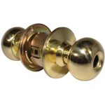 LSDA GRADE 2 ENTRY KNOB PLYMOUTH LESS LATCH BRIGHT BRASS LESS CYLINDER 009320 - 100P3LLLC