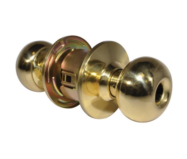 009320.jpg LSDA GRADE 2 ENTRY KNOB PLYMOUTH LESS LATCH BRIGHT BRASS LESS CYLINDER 009320 - 100P3LLLC