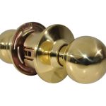 LSDA GRADE 2 PASSAGE KNOB BALL LESS LATCH BRIGHT BRASS 009335 - 110B3LL
