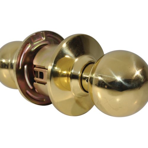 LSDA GRADE 2 PASSAGE KNOB BALL LESS LATCH BRIGHT BRASS 009335 - 110B3LL