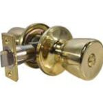 LSDA Grade 3 Privacy Knob Tulip Bright Brass 02G3