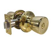 LSDA Grade 3 Privacy Knob Tulip Bright Brass 02G3
