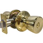 LSDA GRADE 3 PRIVACY KNOB TULIP BRIGHT BRASS 009707 - 02G3