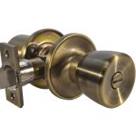 LSDA GRADE 3 PRIVACY KNOB TULIP ANTIQUE BRASS 009709 - 02G5
