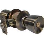 009738-1 LSDA Grade 3 Entry Knob Standard Antique Brass Kwikset 10S5K KA4