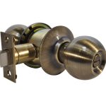 LSDA GRADE 3 PRIVACY KNOB BALL ANTIQUE BRASS 009777 - 12B5