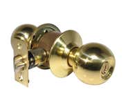 LSDA Grade 3 Storeroom Knob Ball Bright Brass Kwikset 14B3K KA4