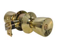 LSDA Grade 3 Storeroom Knob Bright Brass Kwikset 14S3K KA4