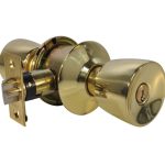 LSDA GRADE 3 STOREROOM KNOB BRIGHT BRASS KWIKSET 009786 - 14S3K KA4