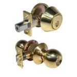 LSDA Grade 3 Single Combination Kwikset Ball Knob Bright Brass 30B3K KA20