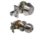 LSDA Grade 3 Single Combination Kwikset Ball Knob Stainless Steel 30B32D K KA20