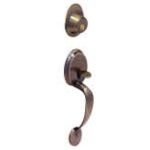 009843-1 LSDA Entry Handleset Kwikset Early American Antique Brass 40EA5K