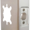 Door Wrap 2-3/4in Backset, 1-3/4in Door, 5-1/8in W x 12in H, 2-1/8in Hole, Indent Latch Prep, 630/US32D Stainless Steel