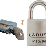 Chrome Plated Brass Padlock 1-7/8in Wide - Schlage C Keyway 0-Bitted, Shackle - 3/8in Diameter and 1-1/16in Vertical Clearance, Boxed