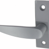 Lever Handle Assembly, ADA Compliant Lever, Left Hand/Left Hand Reverse, Handing is Reversible, 628/130 Aluminum Clear Anodized