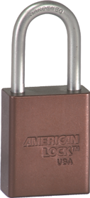 010195_L.png Safety Padlock 1-1/2in Shackle Brown Keyed Different