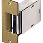 Electric Strike, 8-16VAC, Fail Secure, 3-1/2in x 1-3/8in Faceplate, up to 5/8in Throw, Brass Powder Coat