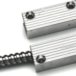 1-1/2in Long Mini Aluminum Surface Set with 19in Armored Cable, 1in+ Gap, Hidden Terminals, Closed Loop (N/O), Aluminum Housing