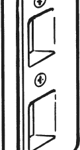Long Face Strike for Covering Deadbolt Strike Cut Outs 4-58in H, 630/US32D Satin Stainless Steel
