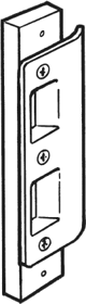 Long Face Strike for Covering Deadbolt Strike Cut Outs 4-58in H, 630/US32D Satin Stainless Steel