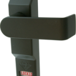 Deadlock Lever, Fits 1-3/4in to 2in Door with Indicator (Locked or Open), Handing is Reversible, 695/121 Anodized Dark Bronze