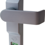 Deadlock Lever, Fits 1-3/4in to 2in Door with Indicator (Locked or Open), Handing is Reversible, 628/130 Aluminum Clear Anodized