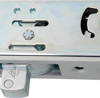 1-1/8in Swing Bolt Bottom Rail Deadlock, Fits Glass Aluminum Doors, 628/US28 Aluminum Clear Anodized