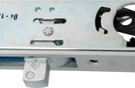 011523_L.png 1-1/8in Swing Bolt Bottom Rail Deadlock, Fits Glass Aluminum Doors, 628/US28 Aluminum Clear Anodized