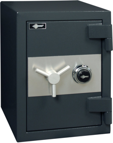 Burglary and 2 Hour Fire Composite Safe, Charcoal Gray Textured Finish, Combination Dial, 256lbs